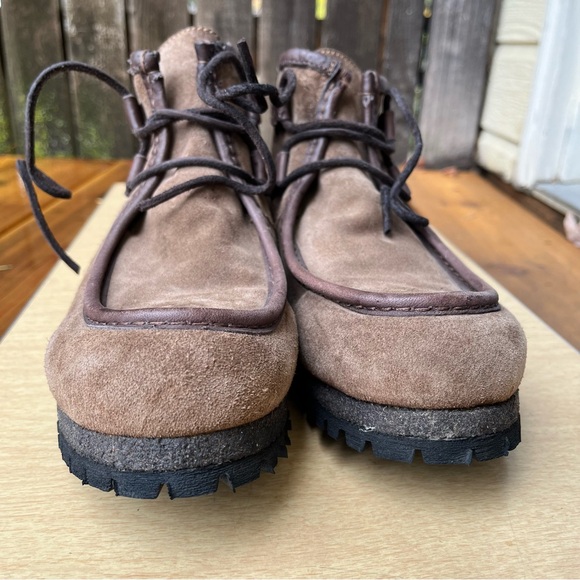 Punto Pigro Wm’s Chunky Lace Up Ankle Boot In Brown Suede Leather Sz 9/40 - Picture 6 of 16